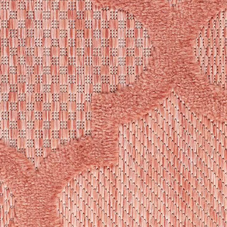 bright_coral_trellis_outdoor_area_rug_x_4.webp Bright Coral Trellis Outdoor Area Rug, 4x6>Kirklands Home Outlet
