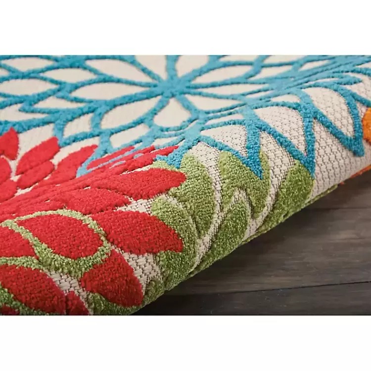 bright_leaves_round_outdoor_area_rug_x_3.webp Bright Leaves Round Outdoor Area Rug, 5x5>Kirklands Home Flash Sale