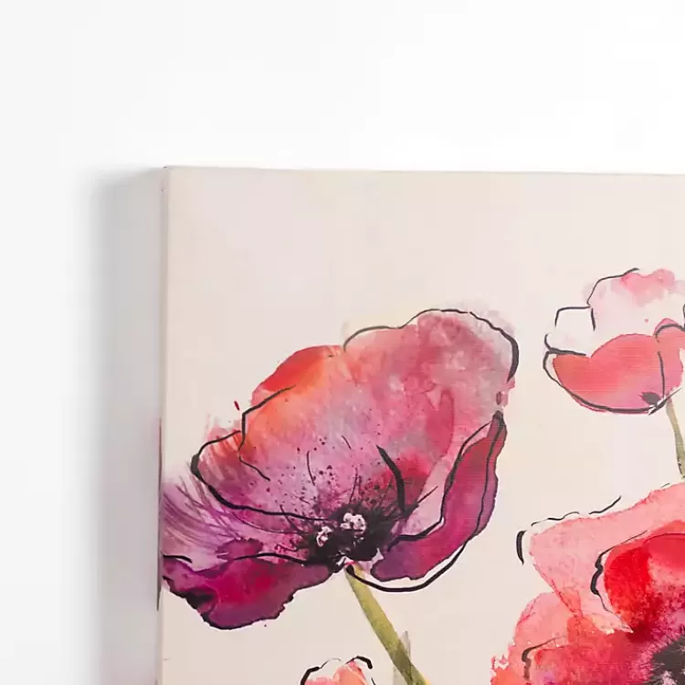 Bright Red Poppies Canvas Art Print>Kirklands Home Discount