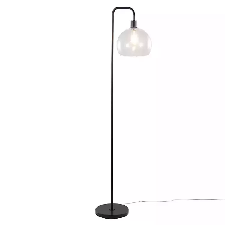 Bronze and Seeded Glass Shade Floor Lamp>Kirklands Home Online