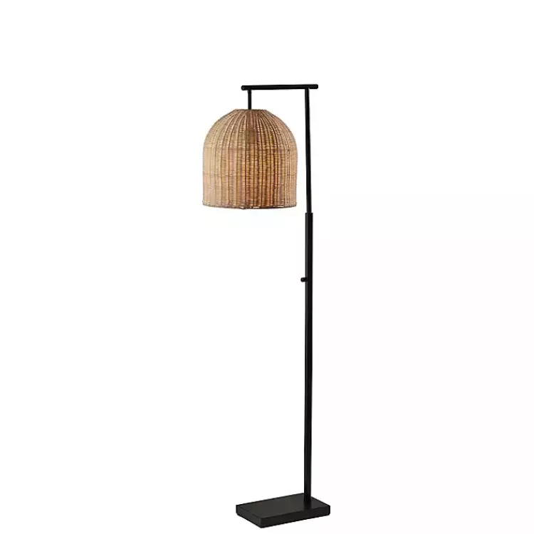 Bronze and Woven Rat Stem Floor Lamp>Kirklands Home Best