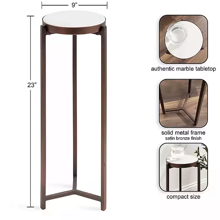 Bronze Angular Marble Accent Table>Kirklands Home Best