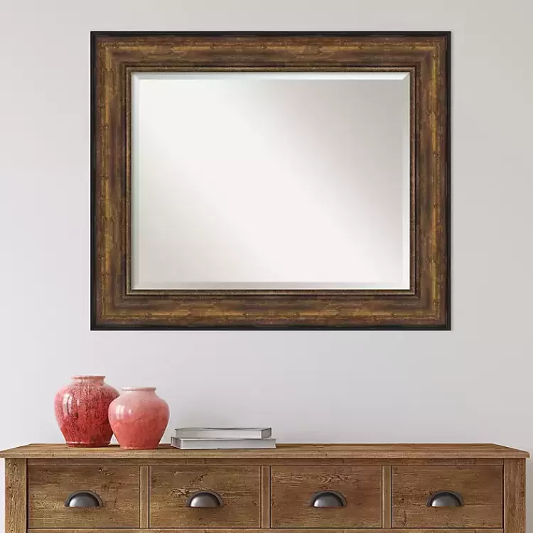 Bronze Frame Beveled Mirror, 35.5x29.5 in.>Kirklands Home Outlet