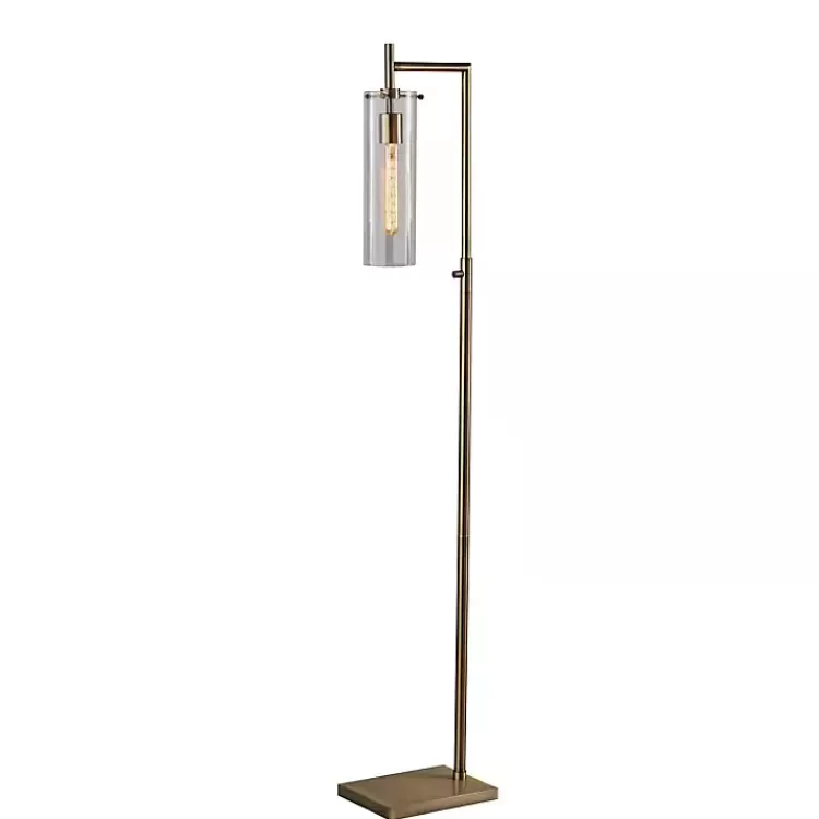 Bronze Glass Cylinder Shade Floor Lamp>Kirklands Home Cheap