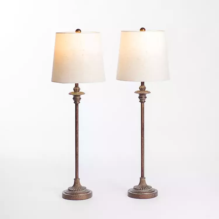 Bronze Metal Candlestick Buffet Lamps, Set of 2>Kirklands Home Clearance