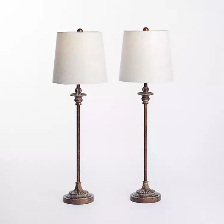Bronze Metal Candlestick Buffet Lamps, Set of 2>Kirklands Home Clearance