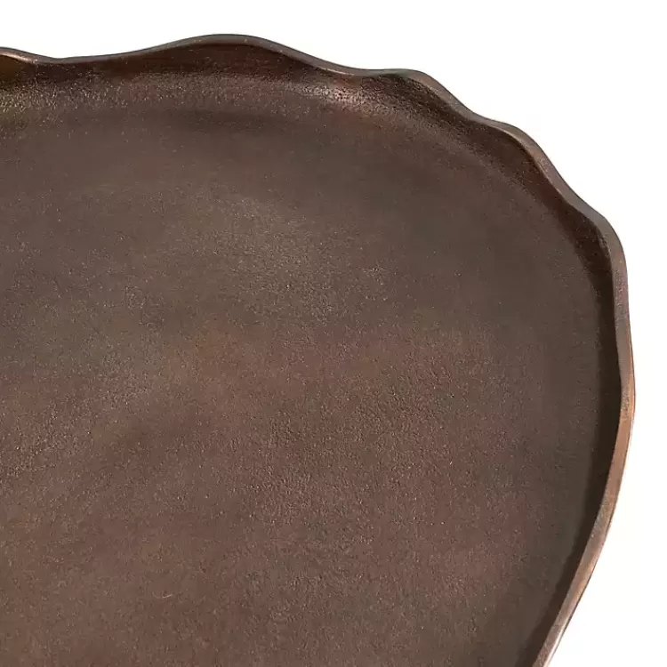 bronze_metal_deckled_edge_oval_coffee_table_2.webp Bronze Metal Deckled Edge Oval Coffee Table>Kirklands Home Best