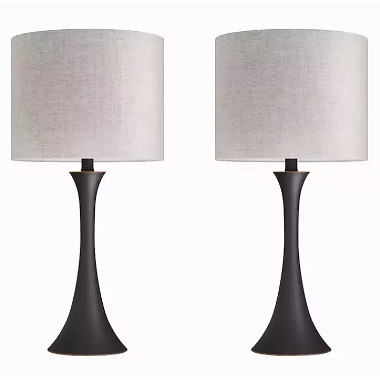 Bronze Metal Hourglass Table Lamps, Set of 2>Kirklands Home Clearance