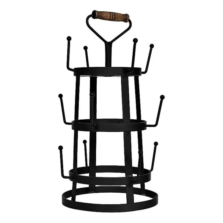 Bronze Metal Mug Holder with Wooden Handle>Kirklands Home Cheap