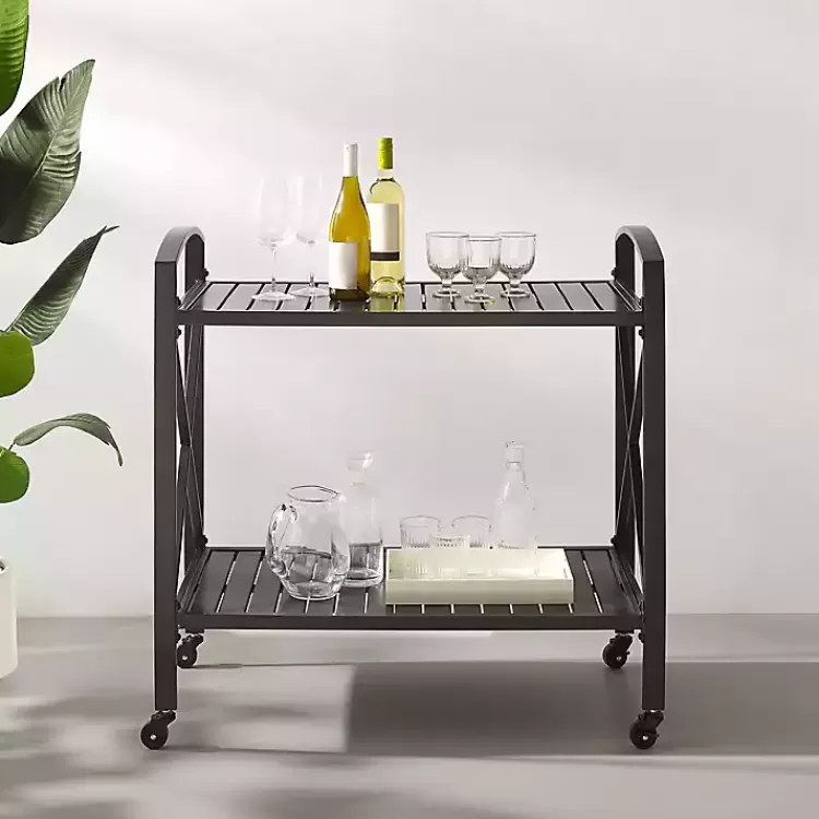 bronze_metal_tier_outdoor_bar_cart_3.webp Bronze Metal 2-Tier Outdoor Bar Cart>Kirklands Home Clearance