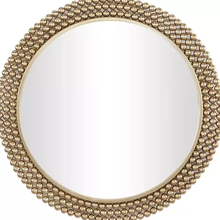 Metal Tiered Bead Frame Wall Mirror>Kirklands Home Cheap