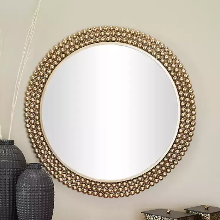 bronze_metal_tiered_bead_frame_wall_mirror_2.webp Metal Tiered Bead Frame Wall Mirror>Kirklands Home Cheap
