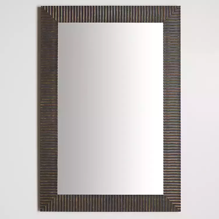 Bronze Ribbed Devin Profile Mirror, 24x36 in.>Kirklands Home Store