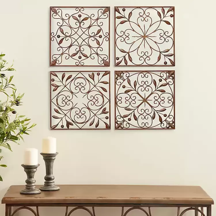 bronze_scrollwork_pc_panel_wall_art_2.webp Bronze Scrollwork 4-pc. Panel Wall Art>Kirklands Home Best