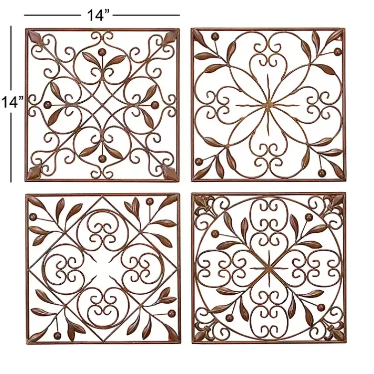 bronze_scrollwork_pc_panel_wall_art_9.webp Bronze Scrollwork 4-pc. Panel Wall Art>Kirklands Home Best