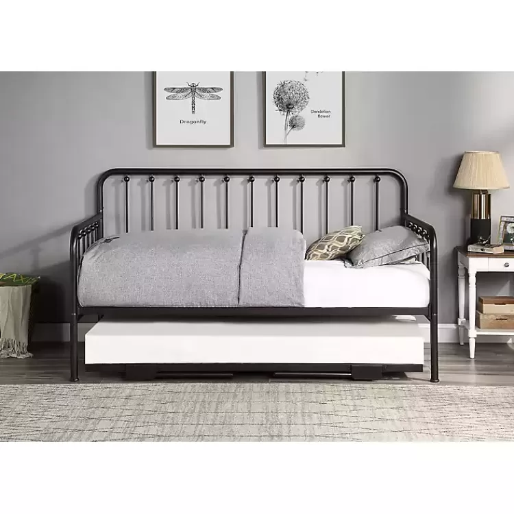 Bronze Spindleback Metal Trundle Day Bed>Kirklands Home Store