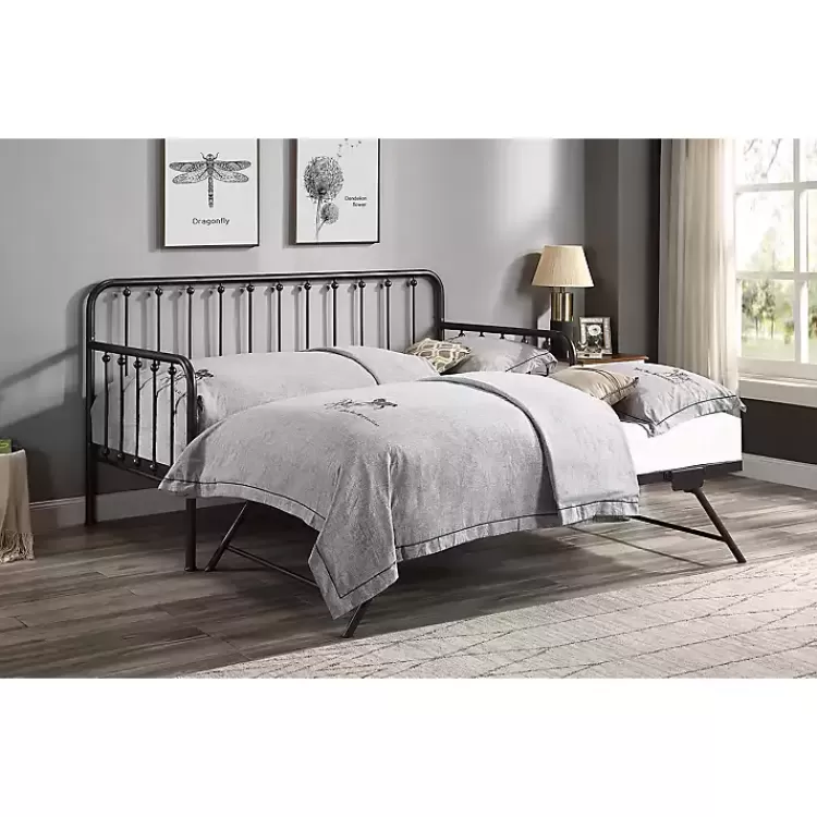 bronze_spindleback_metal_trundle_day_bed_2.webp Bronze Spindleback Metal Trundle Day Bed>Kirklands Home Store