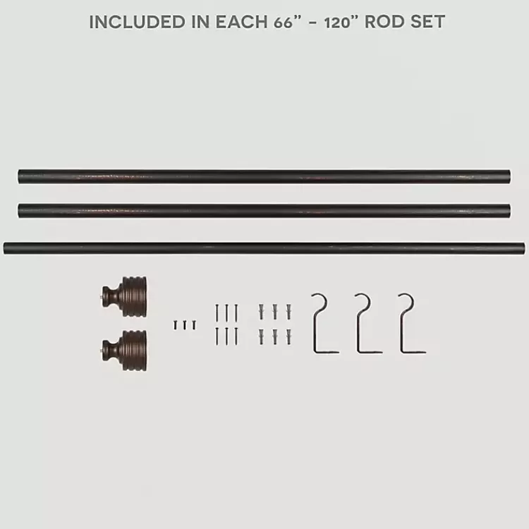 bronze_stacked_cylinder_curtain_rod__in_5.webp Bronze Stacked Cylinder Curtain Rod, 120 in.>Kirklands Home New