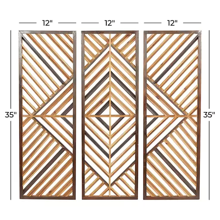 bronze_tan_wood_geometric_wall_plaques_set_of__8.webp Bronze Wood Geometric Wall Plaques, Set of 3>Kirklands Home Online