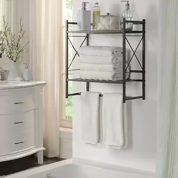 bronze_tier_utility_shelf_2.webp Bronze 2-Tier Utility Shelf>Kirklands Home Best