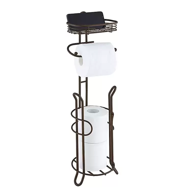 Bronze Toilet Paper Storage Stand with Basket>Kirklands Home Fashion