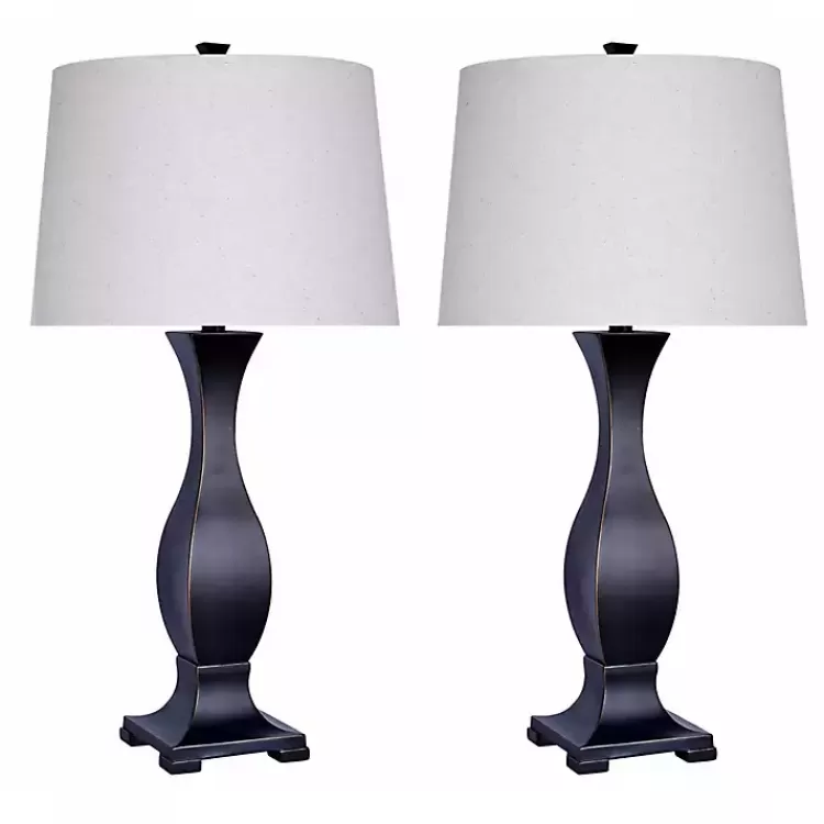 Bronzed Hourglass 2-pc. Table Lamp Set>Kirklands Home Best Sale