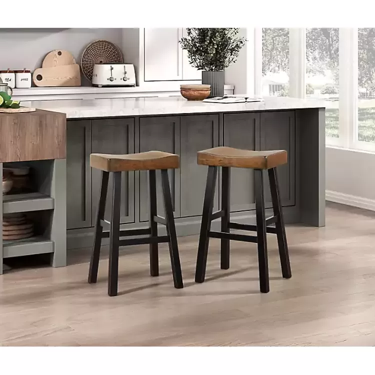 & Black Wood Bar Stools, Set of 2>Kirklands Home Cheap