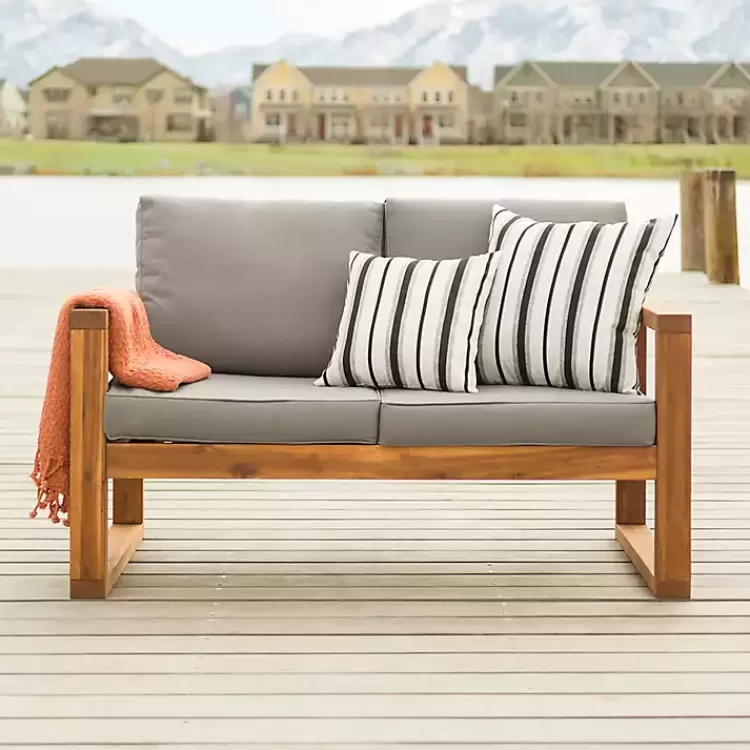 brown_acacia_outdoor_loveseat_with_cushions_2.webp Brown Acacia Outdoor Loveseat with Cushions>Kirklands Home Online