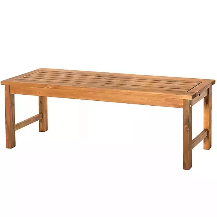 Acacia Wood Outdoor Bench>Kirklands Home Cheap