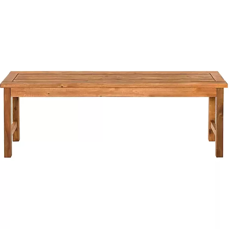 brown_acacia_wood_outdoor_bench_3.webp Acacia Wood Outdoor Bench>Kirklands Home Cheap