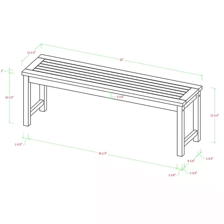 brown_acacia_wood_outdoor_bench_5.webp Acacia Wood Outdoor Bench>Kirklands Home Cheap