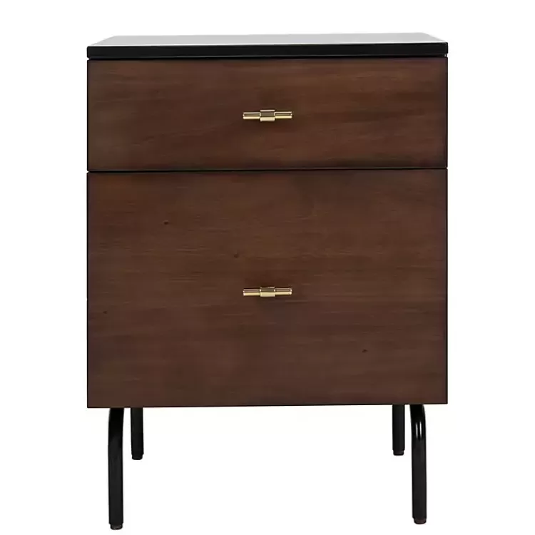 and Black 2-Drawer Nightstand>Kirklands Home Sale
