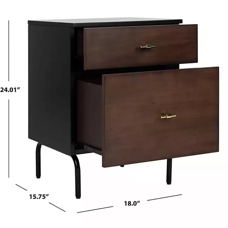 brown_and_black_drawer_nightstand_5.webp and Black 2-Drawer Nightstand>Kirklands Home Sale
