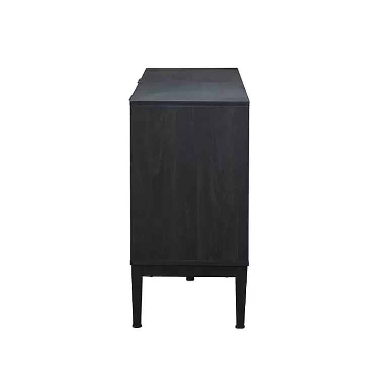 brown_and_black_wood_chevron_door_sideboard_3.webp Brown and Black Wood Chevron 4-Door Sideboard>Kirklands Home Fashion