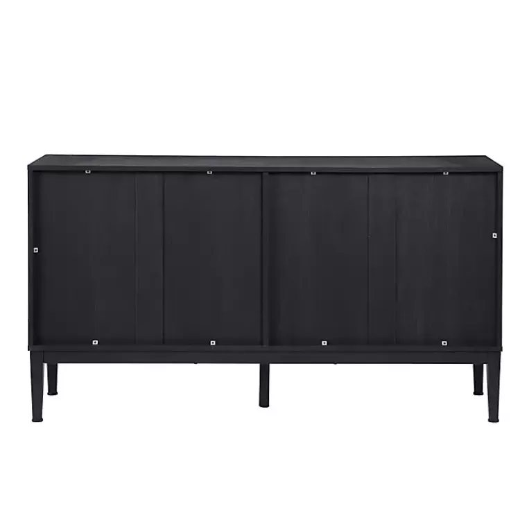 brown_and_black_wood_chevron_door_sideboard_4.webp Brown and Black Wood Chevron 4-Door Sideboard>Kirklands Home Fashion