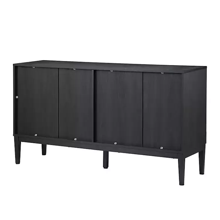 brown_and_black_wood_chevron_door_sideboard_5.webp Brown and Black Wood Chevron 4-Door Sideboard>Kirklands Home Fashion