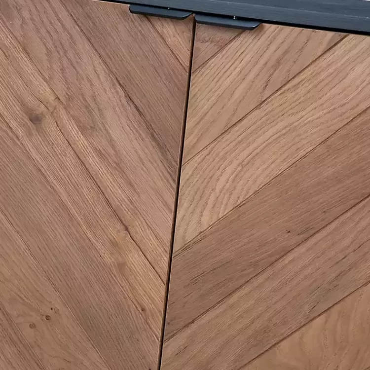 brown_and_black_wood_chevron_door_sideboard_8.webp Brown and Black Wood Chevron 4-Door Sideboard>Kirklands Home Fashion