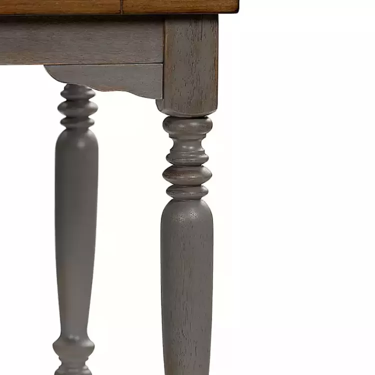 brown_and_gray_traditional_wood_dining_table_3.webp Brown and Gray Traditional Wood Dining Table>Kirklands Home New