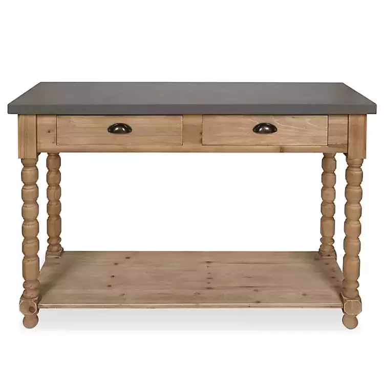 brown_and_gray_wood_drawer_console_table_2.webp Brown and Gray Wood 2-Drawer Console Table>Kirklands Home Outlet