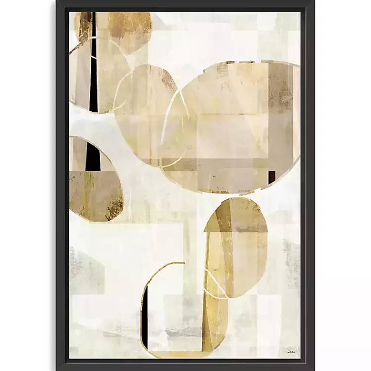 Brown and Tan Shapes Framed Canvas Art Print>Kirklands Home Fashion