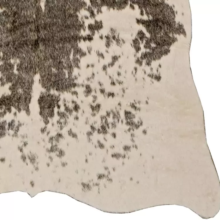Brown and White Faux Cow Hide Area Rug, 5x7>Kirklands Home Shop