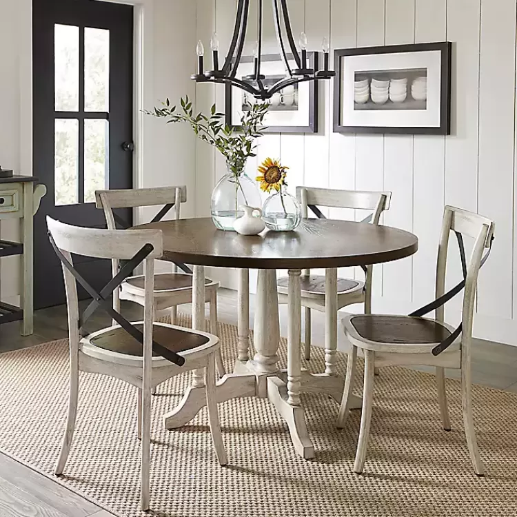 brown_and_white_round_wooden_dining_table_2.webp Brown and White Round Wooden Dining Table>Kirklands Home Shop