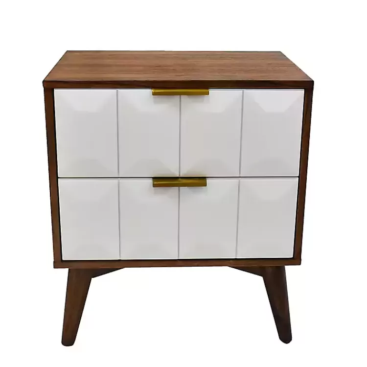brown_and_white_wood_drawer_nightstand_2.webp Brown and White Wood 2-Drawer Nightstand>Kirklands Home Shop