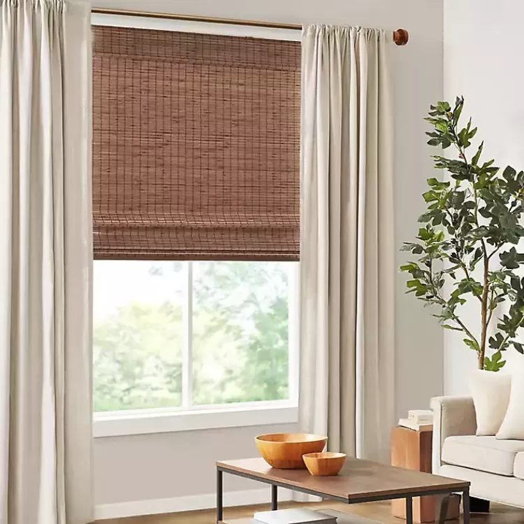 brown_bamboo_light_filtering_roman_shade__in_2-2.webp Bamboo Light Filtering Roman Shade, 35 in.>Kirklands Home Cheap