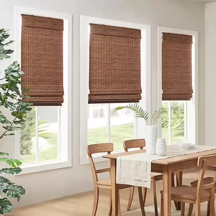 brown_bamboo_light_filtering_roman_shade__in_3-3.webp Bamboo Light Filtering Roman Shade, 29 in.>Kirklands Home Outlet