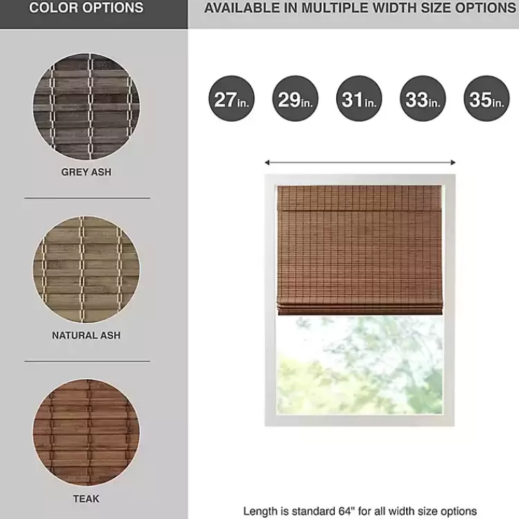 brown_bamboo_light_filtering_roman_shade__in_6-3.webp Bamboo Light Filtering Roman Shade, 29 in.>Kirklands Home Outlet