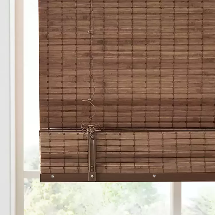 brown_bamboo_light_filtering_roman_shade__in_7-1.webp Bamboo Light Filtering Roman Shade, 31 in.>Kirklands Home Clearance
