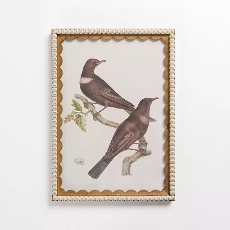 Brown Birds Scalloped Framed Art Print>Kirklands Home Best Sale
