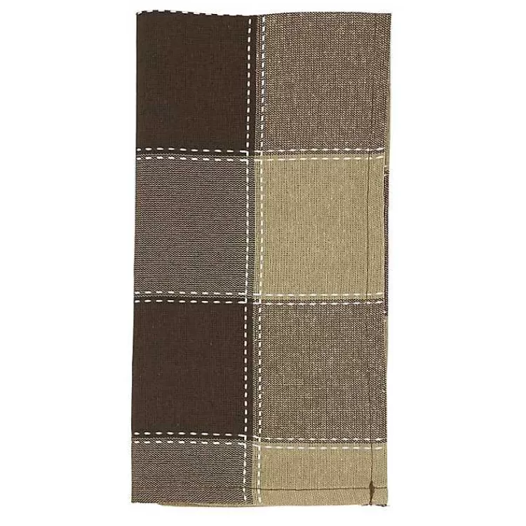 Brown Block Stitched Napkins, Set of 4>Kirklands Home Store