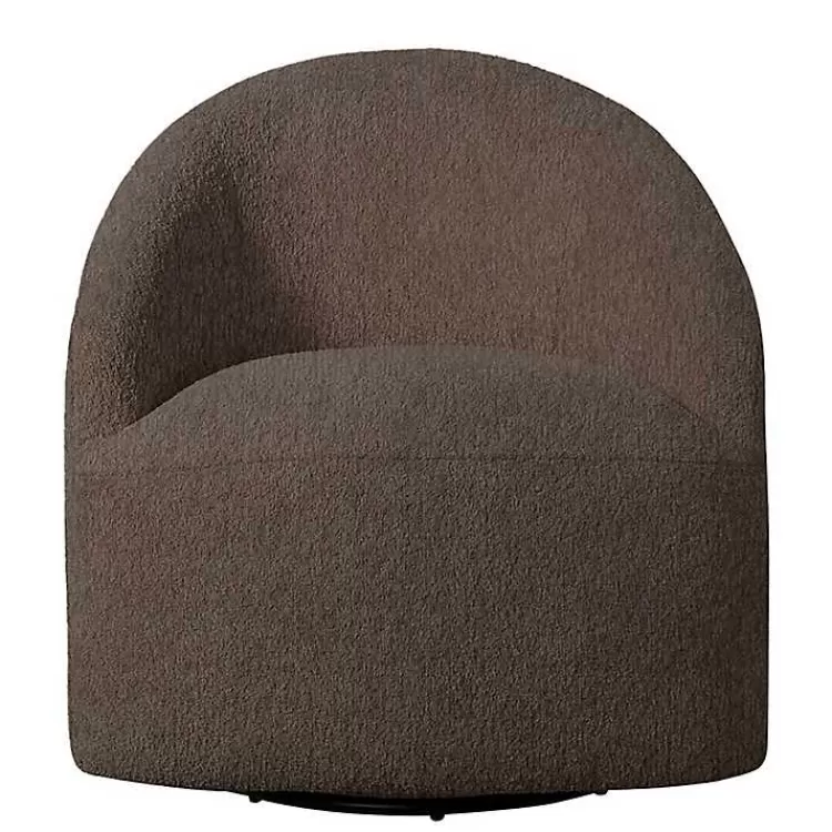 Boucle Barrel Swivel Accent Chair>Kirklands Home Outlet